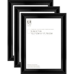 5 x 7 Black Snapshot Tabletop Picture Frames 3pk by Place   Time