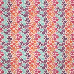 Watercolor Hearts Pink Purple Super Snuggle Flannel Fabric