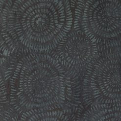 Black Dotted Circles Batik Cotton Fabric