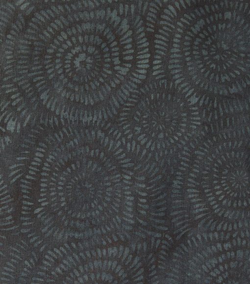 Black Dotted Circles Batik Cotton Fabric