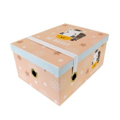 12 Be Brave Rectangle Box With Elastic Closure