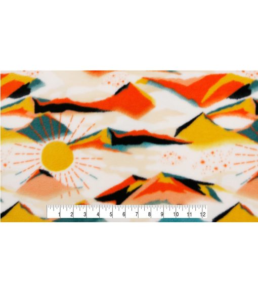 Mountains   Sunrise Anti Pill Fleece Fabric - Image 4