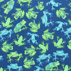 Teal Tree Frogs Super Snuggle Flannel Fabric