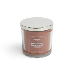 14oz Weathered Mahogany Scented Jar Candle by Hudson 43