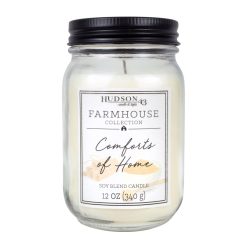 12oz Comforts of Home Scented Mason Jar Candle by Hudson 43
