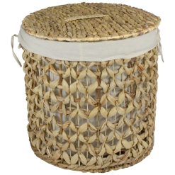 Northlight 16 Natural Woven Laundry Hamper Basket With Cotton Liner