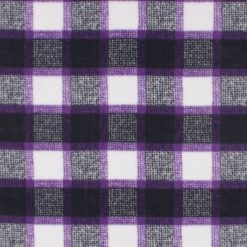 Purple   Black Textured Plaid Anti Pill Fleece Fabric
