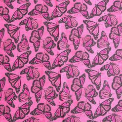 Bright Pink Butterfly Cotton Fabric by Keepsake Calico
