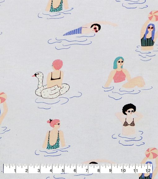 Super Snuggle Girls Swimming Flannel Fabric - Image 2