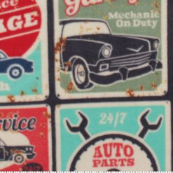 Garage Signs Anti Pill Fleece Fabric