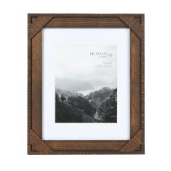 8 10 Walnut Crosshatch Wood Wall Frame with Mat