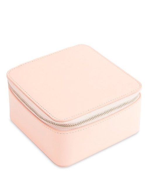 Leather Zippered Travel Jewelry Organizer Case - Image 3