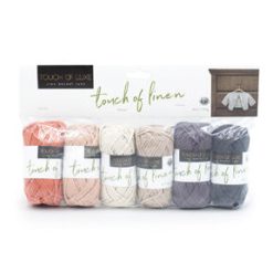 Lion Brand Touch Of Linen Earth 39yds Worsted Cotton Yarn 6 Bundle