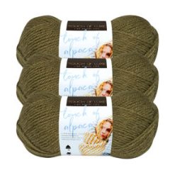 Lion Brand Touch of Alpaca 207yds Worsted Acrylic Yarn 3 Bundle