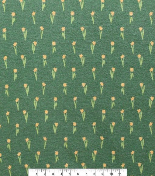 Green Daisy Super Snuggle Flannel Fabric - Image 2