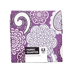 18 x 21 Purple Paisley Cotton Fabric Quarter 1pc by Keepsake Calico