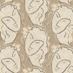 Surface Style 20.5  x 18  Linen Beau Visage Peel   Stick Wallpaper