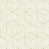 RoomMates Wallpaper White   Gold Hexagon