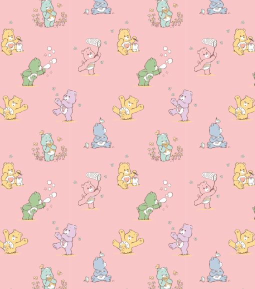 Care Bears Flannel Fabric Playful Pink - Image 2