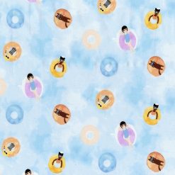 Hi Fashion Summer Lovin Pool Girls Premium Cotton Fabric
