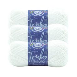 Lion Brand Yarn Truboo Sparkle 195yds Light Weight Bamboo Yarn 3 Bundle