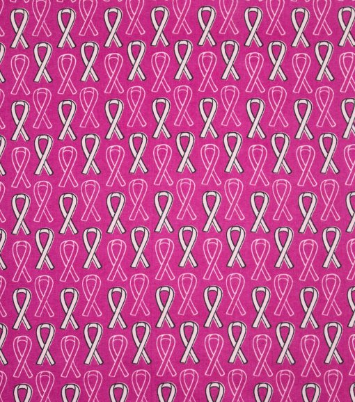 Breast Cancer Awareness Super Snuggle Pink Ribbon Flannel Fabric - Image 2