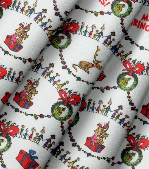 Grinch Whoville Christmas Cotton Fabric - Image 3