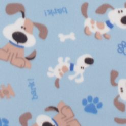 Bark Spot on Blue Blizzard Fleece Fabric