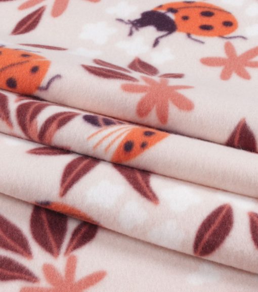 Ladybug Floral Blizzard Fleece Fabric - Image 2