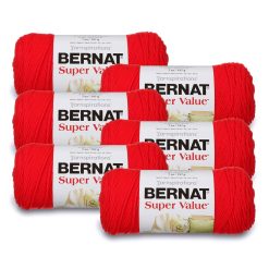Bernat Super Value Worsted Acrylic Yarn 6 Bundle