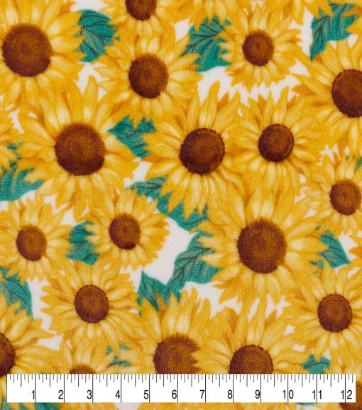 Sew Lush Sunflowers Fleece Fabric - Image 2