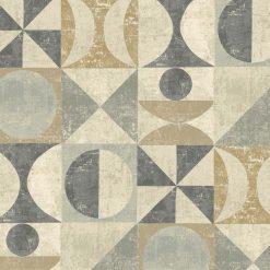 Surface Style 20.5  x 18  Pewter Take Form Peel   Stick Wallpaper