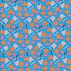 Cookies And Milk Novelty Cotton Fabric