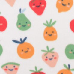 Juicy Fruit on White Blizzard Fleece Fabric