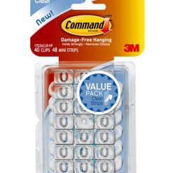 Command 88ct Clear Decorating Hooks   Mini Strips