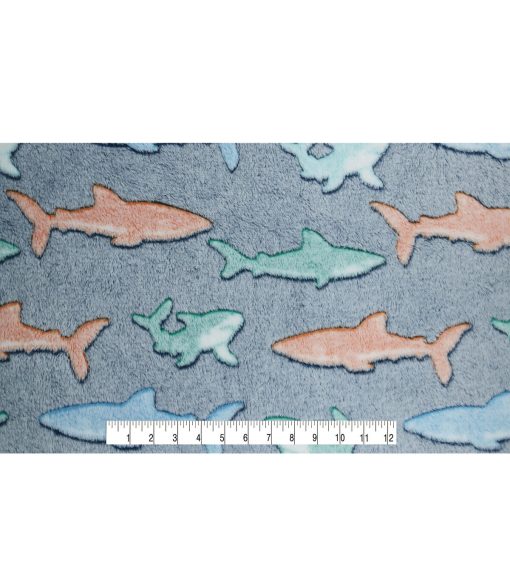 Sew Lush Shark Embossed Fleece Fabric - Image 4