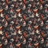 Roosters on Black Novelty Cotton Fabric