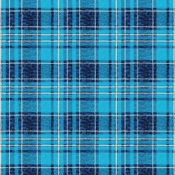 Blue Distressed Plaid Super Snuggle Flannel Fabric