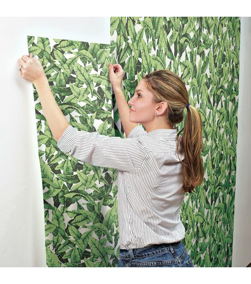 RoomMates Palm Leaf Peelable Wallpaper - Image 2