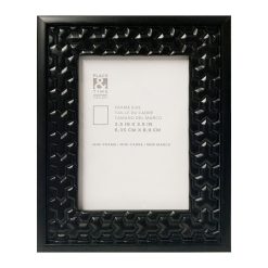 2.5 x 3.5 Black Textured Tabletop Picture Frame by Place   Time