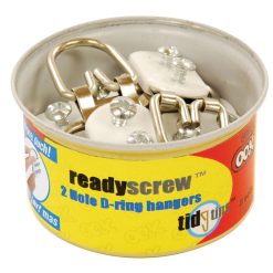 Ook 8pc ReadyScrew 2 Hole D Ring Hangers