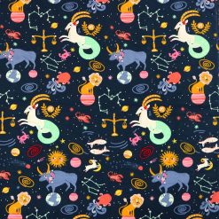 Multicolor Animals In Constellations Super Snuggle Flannel Fabric