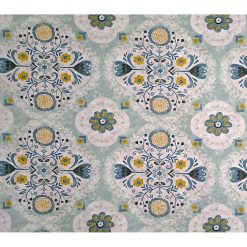 Floral Medallion on Blue Super Snuggle Flannel Fabric