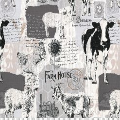 Novelty Cotton Fabric Farmhouse Patch