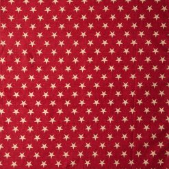 Rustic Stars on Red 43  Patriotic Cotton Fabric