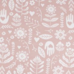 Cut Out Floral Pink Blizzard Fleece Fabric