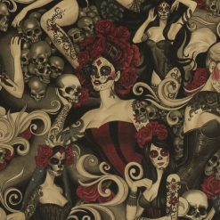 Alexander Henry Dark Smoke Las Elegantes Premium Cotton Fabric