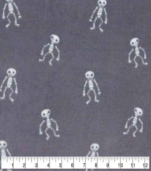 POP! Halloween Skeletons Lightweight Fleece Fabric - Image 2