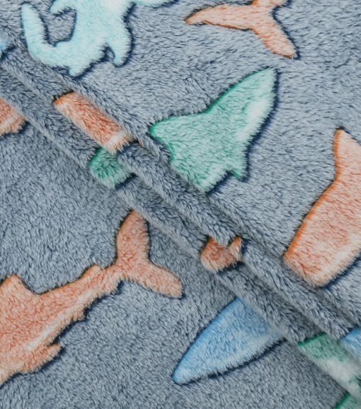 Sew Lush Shark Embossed Fleece Fabric - Image 2