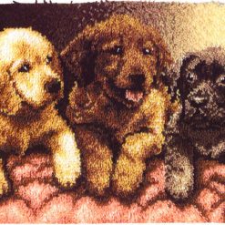 Wonderart Latch Hook Kit 24X34 Lab Puppies